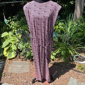 🌺 Coolibar Navy & Dusty Pink UPF 50+ Sheath Dress 🌺